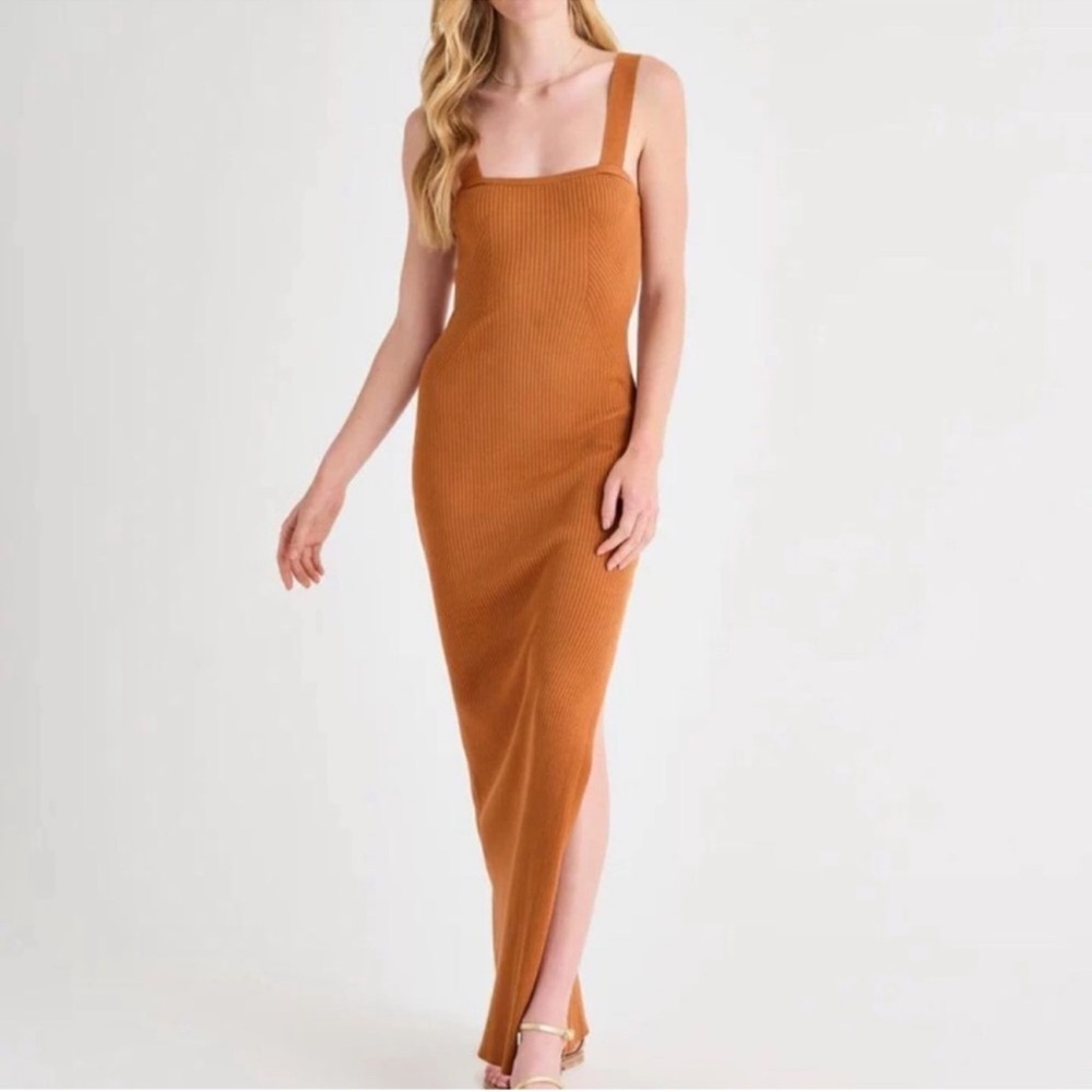 New Splendid Elegant Tan Sleeveless Maxi Dress